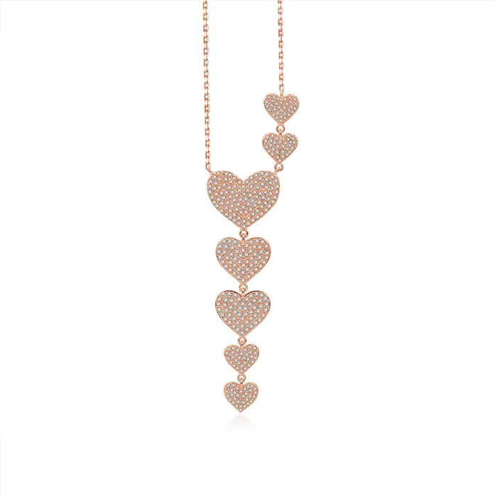 Harper Floating Hearts Necklace