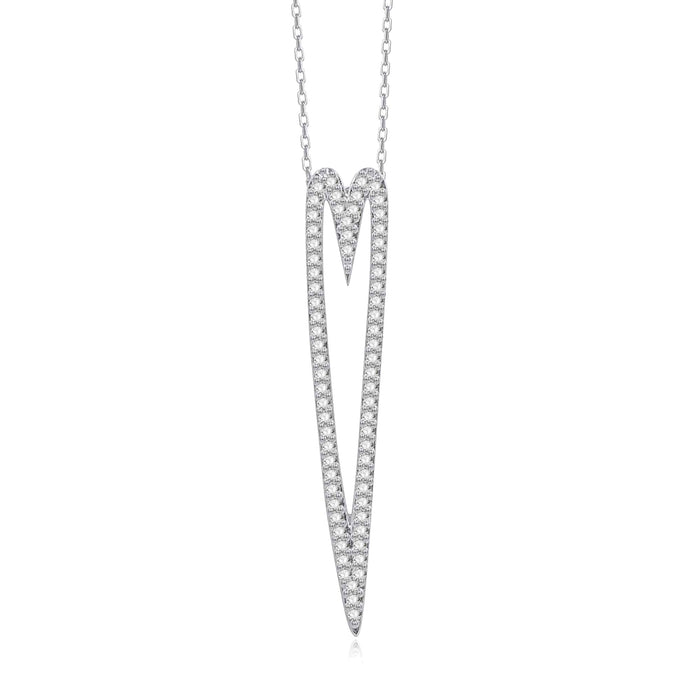 Jordyn Elongated Open Heart Necklace