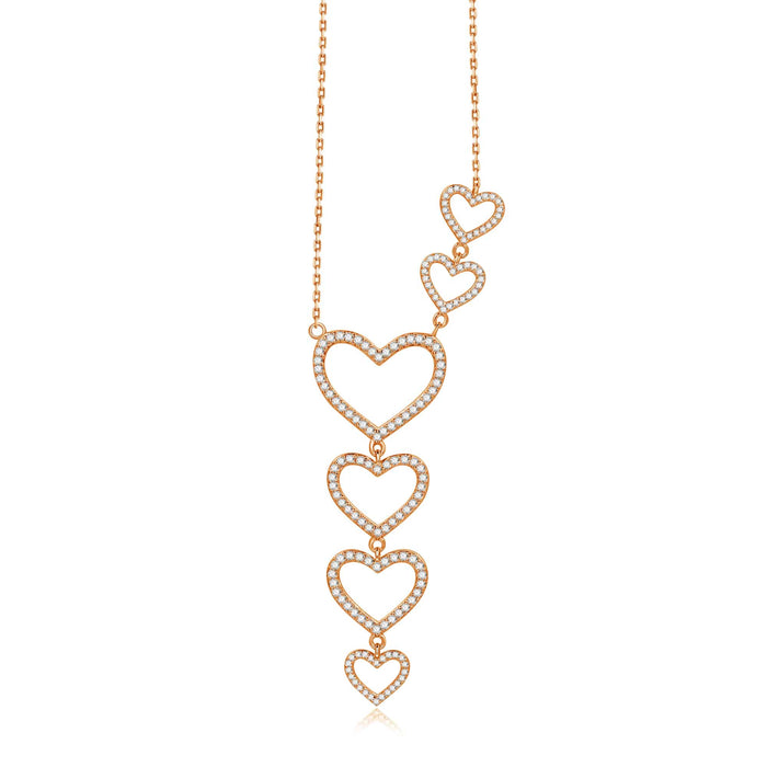 Sloane Floating Open Heart Necklace