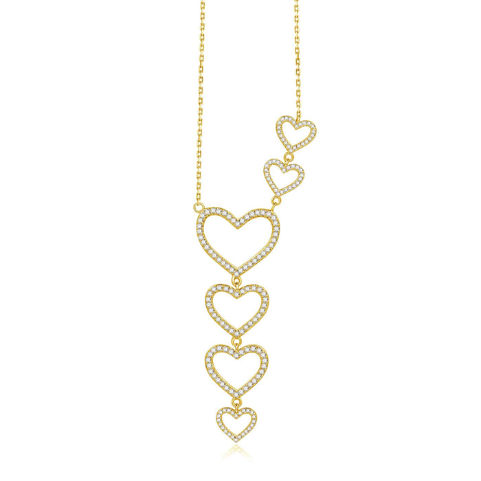 Sloane Floating Open Heart Necklace