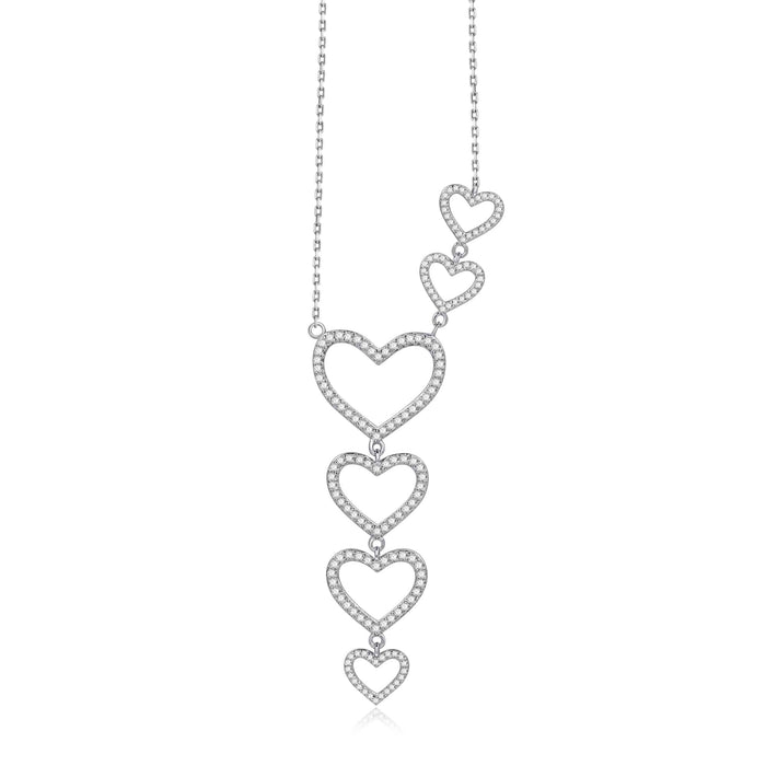 Sloane Floating Open Heart Necklace