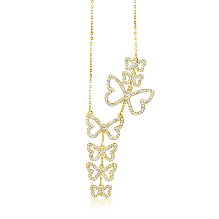 Taylor Floating Open Butterflies Necklace