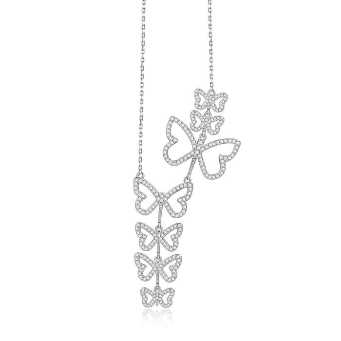 Taylor Floating Open Butterflies Necklace